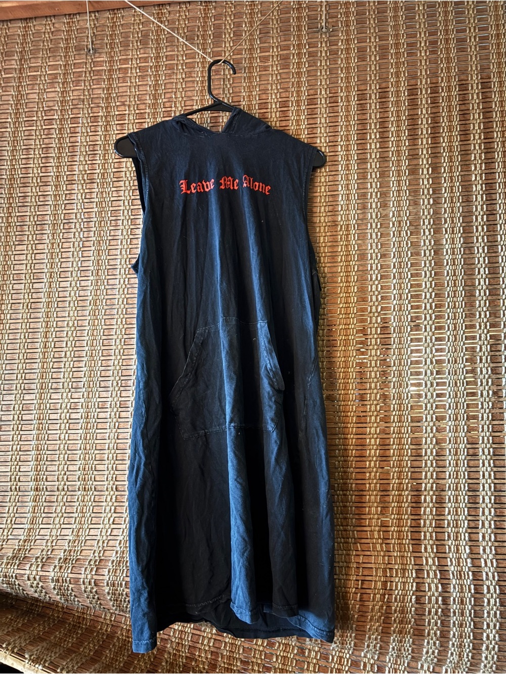 Hot Topic Black Midi Dress with Red 'Leave Me Alone' Text